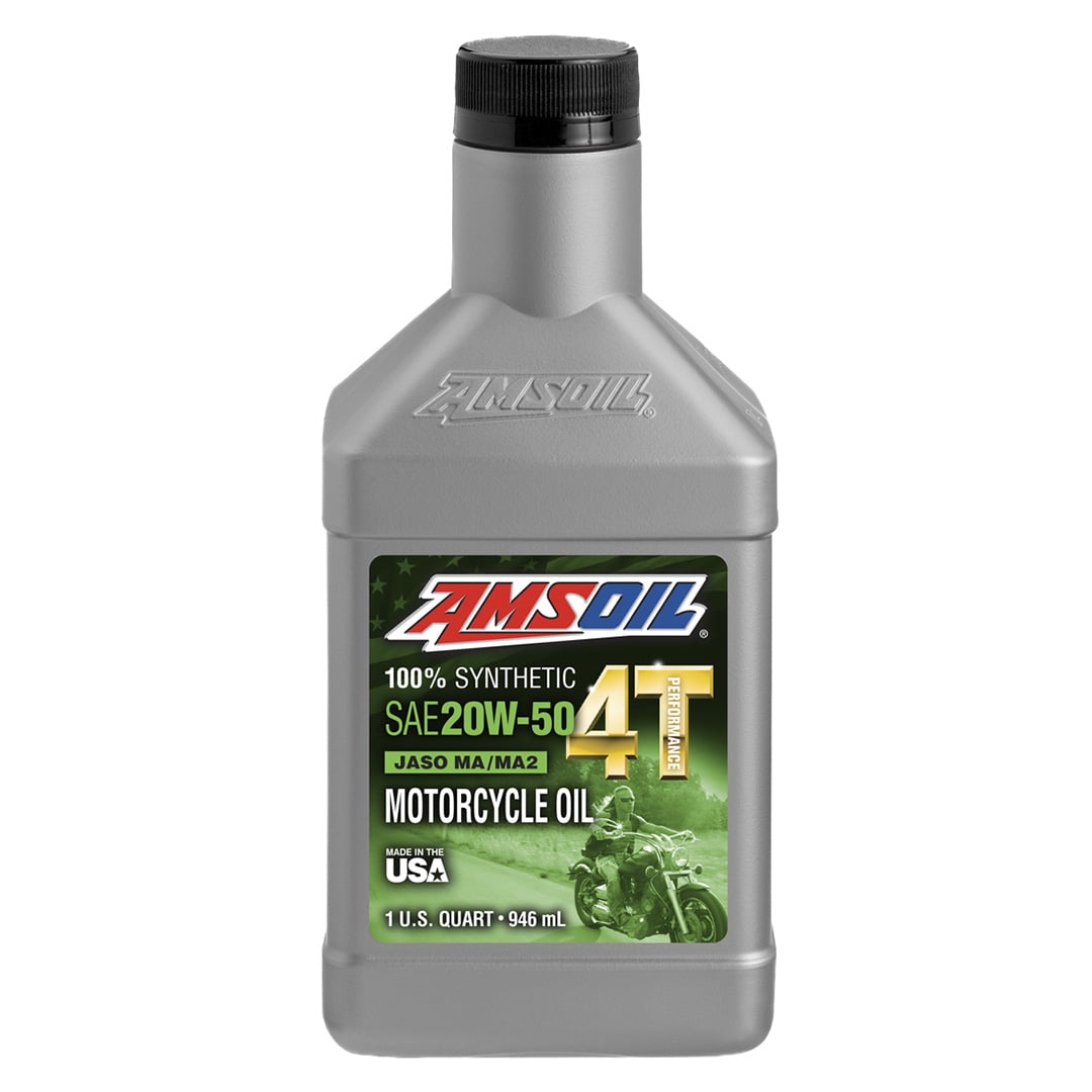 20W-50 100% Óleo Sintético 4T Performance 4-Stroke para Motos - Garrafa de 946 ml